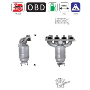 ΚΑΤΑΛΥΤΗΣ ΒΕΝΖΙΝΗΣ OPEL ASTRA G 1.6 2000-2004 / CORSA C 1.4 / MERIVA 1.6 2003+ / VECTRA 1.6 1999-2002 /ZAFIRA 1.6 1999+ 21729