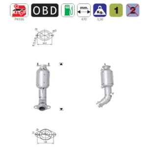 ΚΑΤΑΛΥΤΗΣ ΒΕΝΖΙΝΗΣ ΜΠΡΟΣΤΑ SUZUKI GRAND VITARA 1.6 16V M16A / GRAND VITARA 2.0 16V J20A 03/2006+ 91074