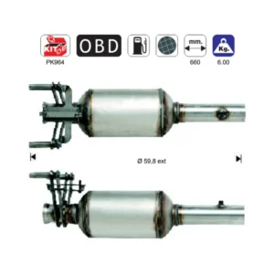 ΦΙΛΤΡΟ DPF ΣΙΛΙΚΟΝΟΥΧΟ ΚΑΡΒΙΔΙΟ SIC MERCEDES SPRINTER 88CV/109CV/129CV/150CV 2.1TD CDI 2148cc 2006-2010 FD1002Q