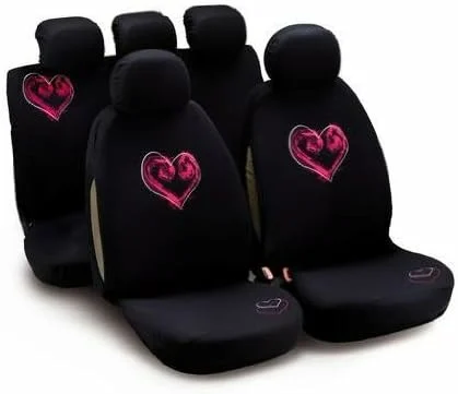 ΚΑΛΥΜΜΑΤΑ ΚΑΘΙΣΜΑΤΩΝ ΜΑΥΡΑ ΡΟΖ ΚΑΡΔΙΕΣ BOTTARI - 1 σετ. ΚΑΛΥΜΜΑΤΑ ΚΑΘΙΣΜΑΤΩΝ ΜΑΥΡΑ ΡΟΖ ΚΑΡΔΙΕΣ BOTTARI - 1 σετ. 29002 - Image 1