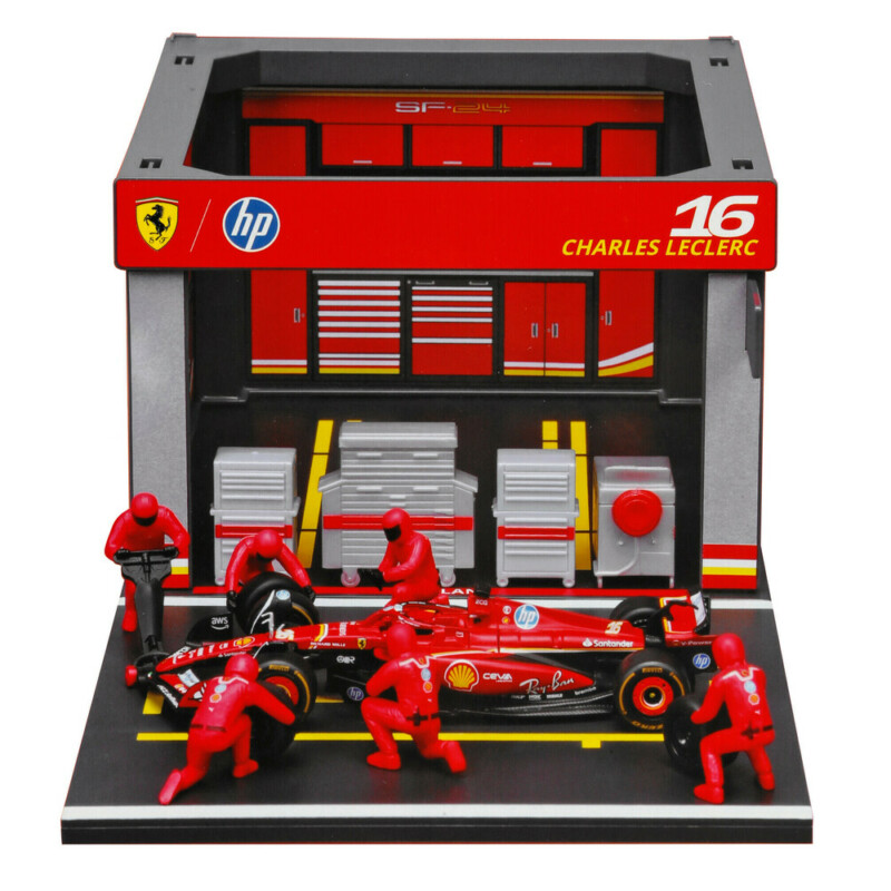 ΜΙΝΙΑΤΟΥΡΕΣ PIT STOP FERRARI SF-24 LECLERC 1:43 BURAGO LAMPA 1ΤΕΜ. ΜΙΝΙΑΤΟΥΡΕΣ PIT STOP FERRARI SF-24 LECLERC 1:43 BURAGO LAMPA 1ΤΕΜ. BU36862L - Image 1