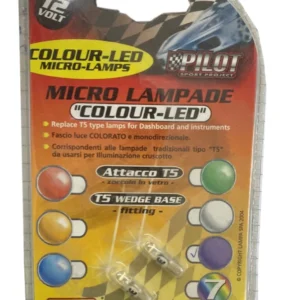 T5 12V W2x4,6d 1LED ΜΩΒ (ΚΑΡΦΩΤΟ ΑΚΑΛΥΚΟ ΓΙΑ ΟΡΓΑΝΑ ΤΑΜΠΛΟ) BLISTER 2ΤΕΜ. 58415