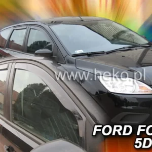 ΑΝΕΜΟΘΡΑΥΣΤΕΣ ΓΙΑ FORD FOCUS MK2 4D/5D 2005-2011 ΖΕΥΓΑΡΙ ΑΠΟ ΕΥΚΑΜΠΤΟ ΦΙΜΕ ΠΛΑΣΤΙΚΟ HEKO - 2 ΤΕΜ. 15225