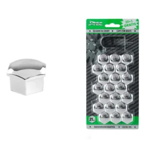 ΚΑΠΑΚΙΑ ΜΠΟΥΛΟΝΙΩΝ 21mm ΧΡΩΜΙΟ AMiO - 21 ΤΕΜ. G21308