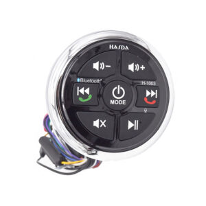 HASDA H-1003 ΑΔΙΑΒΡΟΧΟ ΣΤΡΟΓΓΥΛΟ ΜΑΥΡΟ BLUETOOTH CONTROLLER - A2DP H-1003