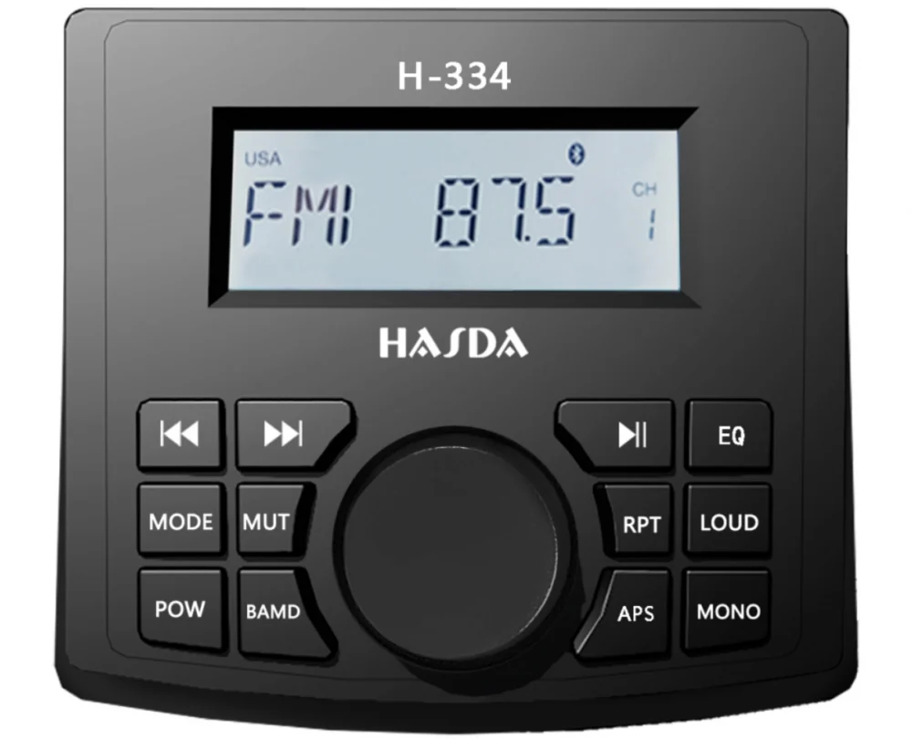 HASDA MP3 PLAYER H-334 4x50W ΜΕ ΡΑΔΙΟΦΩΝΟ/USB/BLUETOOTH (ΑΔΙΑΒΡΟΧΟ/ΜΑΥΡΟ) HASDA MP3 PLAYER H-334 4x50W ΜΕ ΡΑΔΙΟΦΩΝΟ/USB/BLUETOOTH (ΑΔΙΑΒΡΟΧΟ/ΜΑΥΡΟ) H-334 - Image 1