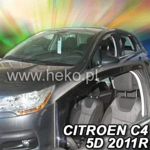 ΑΝΕΜΟΘΡΑΥΣΤΕΣ ΓΙΑ CITROEN C4 2 5D 2008-2017 ΖΕΥΓΑΡΙ ΑΠΟ ΕΥΚΑΜΠΤΟ ΦΙΜΕ ΠΛΑΣΤΙΚΟ HEKO - 2 ΤΕΜ. 12250