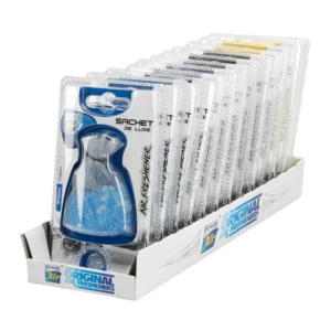 ΑΡΩΜΑΤΙΚΟ ΑΥΤΟΚΙΝΗΤΟΥ SACHET DE LUXE ΣΕ ΠΟΥΓΚΙ ΚΡΕΜΑΣΤΟ ΣΕ ΔΙΑΦΟΡΑ ΑΡΩΜΑΤΑ  LAMPA - 12 ΤΕΜ. JEESLMIX