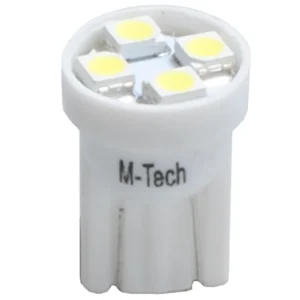 T10 W5W 12V W2,1x9,5d LED 4xSMD3528 ΛΕΥΚΟ (ΚΑΡΦΩΤΟ ΑΚΑΛΥΚΟ) 1ΤΕΜ. M-TECH L017W