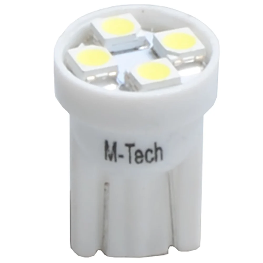 T10 W5W 12V W2 T10 W5W 12V W2,1x9,5d LED 4xSMD3528 ΛΕΥΚΟ (ΚΑΡΦΩΤΟ ΑΚΑΛΥΚΟ) 1ΤΕΜ. M-TECH L017W - Image 1