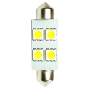 ΛΑΜΠΑΚΙΑ ΠΛΑΦΟΝΙΕΡΑΣ C5W/C10W 12V 1,36W SV8,5 36mm LED 4xSMD5050 ΛΕΥΚΟ 1ΤΕΜ. M-TECH L072W