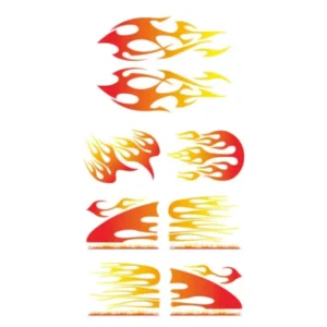 Aυτοκόλλητα Φλόγες σε κόκκινο χρώμα kit - Lampa - 7 τεμ. 07764