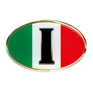 ΑΥΤΟΚΟΛΛΗΤΟ ΣΗΜΑ 3D ΣΗΜΑΙΑ ΙΤΑΛΙΑΣ ΟΒΑΛ 61x46mm LAMPA -  1 Τεμ. 15004