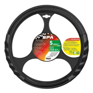 ΚΑΛΥΜΜΑ ΤΙΜΟΝΙΟΥ SPA (S) 35/37cm ΔΕΡΜΑΤΙΝΗ ΜΑΥΡΟ/ΓΚΡΙ ΑΟΣΜΟ ECO-FRIENDLY 32938