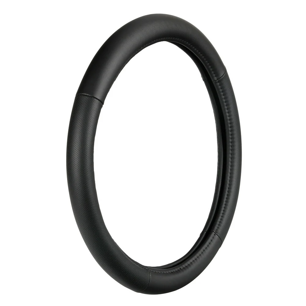 ΚΑΛΥΜΜΑ ΤΙΜΟΝΙΟΥ 30-34CM ΔΕΡΜΑ SKEENTEX ΜΑΥΡΟ CLASSIC PREMIUM GRAN PREE LAMPA - 1 ΤΕΜ. Lampa Κάλυμμα Τιμονιού Αυτοκινήτου Classic Premium 30/34εκ. Άοσμο με διάτρητες λαβές Ultra soft Skeentex Μαύρο με Μαύρη Ραφή 1-τεμ. (L3315.3) 33153 - Image 1