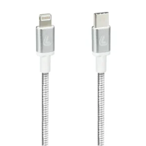 ΚΑΛΩΔΙΟ ΦΟΡΤΙΣΗΣ/ΜΕΤΑΦΟΡΑΣ ΔΕΔΟΜΕΝΩΝ USB TYPE C>APPLE 8 PIN  IRON 2.0 3000mA/30W ΑΣΗΜΙ 100cm LAMPA - 1 ΤΕΜ. 38735