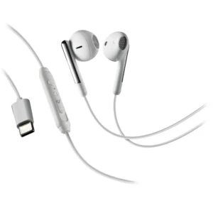 ΑΚΟΥΣΤΙΚΑ ΜΕ ΜΙΚΡΟΦΩΝΟ FLOW JACK ΛΕΥΚΟ ΧΡΩΜΑ ΜΕ ΚΑΛΩΔΙΟ TYPE-C 120cm LAMPA - 1 ΤΕΜ. 38738