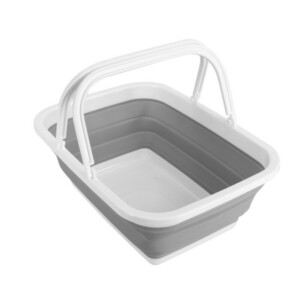 ΚΑΛΑΘΙ ΜΕΤΑΦΟΡΑΣ ΠΙΚ ΝΙΚ ΠΤΥΣΣΟΜΕΝΟ 6>15,5cm ΜΕ ΧΕΙΡΟΛΑΒΕΣ 8,5LT ΛΕΥΚΟ/ΓΚΡΙ 40718