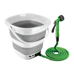 ΚΟΥΒΑΣ ΠΛΥΣΙΜΑΤΟΣ ΠΤΥΣΣΟΜΕΝΟΣ 15LT  ΜΕ ΗΛΕΚΤΡΙΚΗ ΑΝΤΛΙΑ ΝΕΡΟΥ ΚΑΙ ΛΑΣΤΙΚΟ 2>5m AQUAROVER 40729