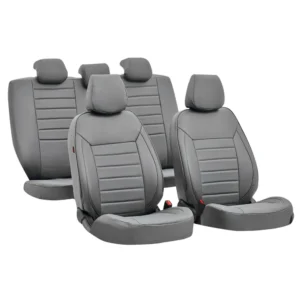 ΚΑΛΥΜΜΑΤΑ ΚΑΘΙΣΜΑΤΩΝ LUXURY LEATHERETTE ΔΕΡΜΑΤΙΝΗ ΑΦΡΩΔΕΣ ΓΚΡΙ - 4 ΤΕΜ. 54666