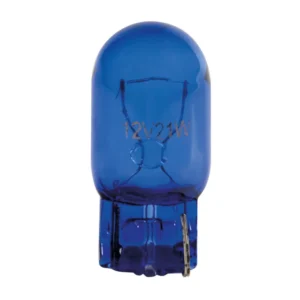 W21W (T20) 12V W3x16d 21W 200lm (ΚΑΡΦΩΤΟ-ΑΚΑΛΥΚΟ) BLUE DYED-GLASS 2ΤΕΜ. BLISTER 58077