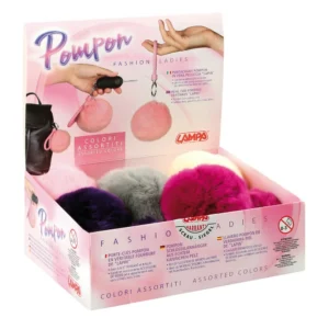 ΣΤΑΝΤ ΜΠΡΕΛΟΚ ΚΛΕΙΔΙΩΝ LAPIN POMPON ΔΙΑΦΟΡΑ ΧΡΩΜΑΤΑ ΓΟΥΝΙΝΟ ΧΝΟΥΔΩΤΟ DISPLAY LAMPA - 12 ΤΕΜ. 65003D