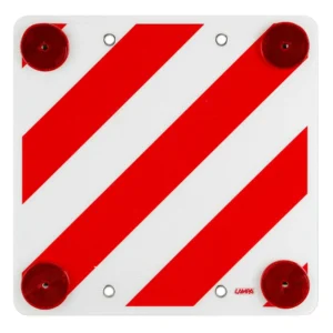 ΑΝΑΚΛΑΣΤΙΚΟ ΣΗΜΑ ΠΡΟΕΞΕΧΟΝΤΟΣ ΦΟΡΤΙΟΥ ΚΟΚΚΙΝΟ/ΑΣΠΡΟ 50x50cm ΠΛΑΣΤΙΚΟ ΠΟΛΥΑΙΘΥΛΕΝΙΟ LAMPA - 1 ΤΕΜ. 66104