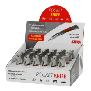 ΣΟΥΓΙΑΣ / ΜΑΧΑΙΡΙ ΤΣΕΠΗΣ POCKET KNIFE INOX ΜΕ ΞΥΛΙΝΗ ΛΑΒΗ 18x11,5x23cm ΣΕ ΣΤΑΝΤ LAMPA - 24 ΤΕΜ. 66126D