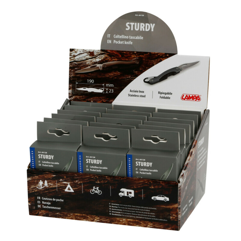 ΣΟΥΓΙΑΣ/ΜΑΧΑΙΡΙ ΤΣΕΠΗΣ STURDY INOX ΜΕ ΚΑΡΑΜΠΙΝΕΡ 18x15x23cm ΣΕ ΣΤΑΝΤ LAMPA - 18 ΤΕΜ. ΣΟΥΓΙΑΣ/ΜΑΧΑΙΡΙ ΤΣΕΠΗΣ STURDY INOX ΜΕ ΚΑΡΑΜΠΙΝΕΡ 18x15x23cm ΣΕ ΣΤΑΝΤ LAMPA - 18 ΤΕΜ. 66128D - Image 1