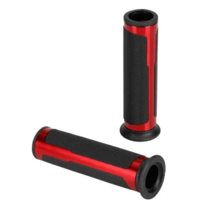 ΧΕΡΟΥΛΙΑ MOTO STYLE GRIP ΜΑΥΡΟ/ΚΟΚΚΙΝΟ ΧΡΩΜΑ 22mm+25mm 12cm LAMPA - 2 τεμ. 91753