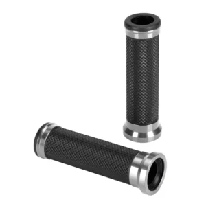 ΧΕΡΟΥΛΙΑ MOTO ALU GRIP  ΜΑΥΡΟ/ΑΣΗΜΙ ΧΡΩΜΑ 22mm+25mm 12cm LAMPA - 2 τεμ. 91755