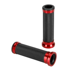 ΧΕΡΟΥΛΙΑ MOTO ALU GRIP  ΜΑΥΡΟ/ΚΟΚΚΙΝΟ ΧΡΩΜΑ 22mm+25mm 12cm LAMPA - 2 τεμ. 91757