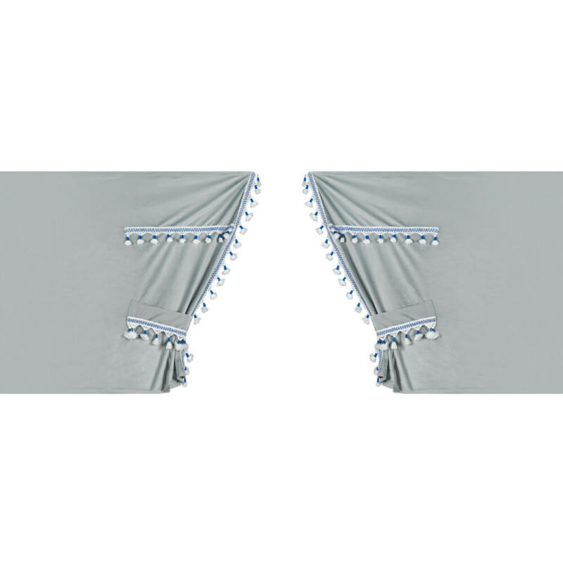 ΚΟΥΡΤΙΝΕΣ ΝΤΑΛΙΚΑΣ LUXURY SMART ΑΣΗΜΙ/ΜΠΛΕ ΣΕΤ LAMPA - 5 ΤΕΜ. ΚΟΥΡΤΙΝΕΣ ΝΤΑΛΙΚΑΣ LUXURY SMART ΑΣΗΜΙ/ΜΠΛΕ ΣΕΤ LAMPA - 5 ΤΕΜ. 96033 - Image 1