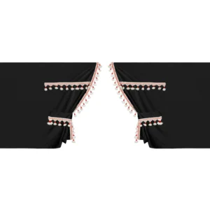 ΚΟΥΡΤΙΝΕΣ ΝΤΑΛΙΚΑΣ LUXURY SMART ΜΑΥΡΟ/ΚΟΚΚΙΝΟ ΣΕΤ LAMPA - 5 ΤΕΜ. 96035