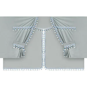 ΚΟΥΡΤΙΝΕΣ ΝΤΑΛΙΚΑΣ LUXURY PRO CABIN ΑΣΗΜΙ / ΜΠΛΕ ΣΕΤ LAMPA - 8 ΤΕΜ. 96038