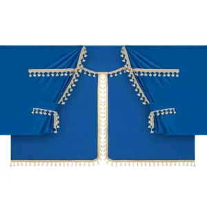 ΚΟΥΡΤΙΝΕΣ ΝΤΑΛΙΚΑΣ LUXURY PRO CABIN ΜΠΛΕ / ΧΡΥΣΟ ΣΕΤ LAMPA - 8 ΤΕΜ. 96039