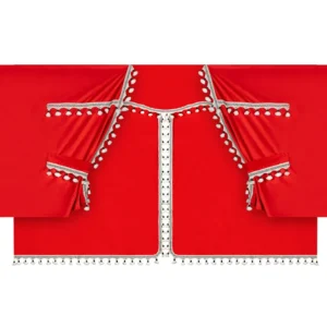 ΚΟΥΡΤΙΝΕΣ ΝΤΑΛΙΚΑΣ LUXURY PRO CABIN ΚΟΚΚΙΝΟ / ΜΑΥΡΟ ΣΕΤ LAMPA - 8 ΤΕΜ. 96041