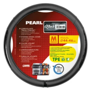 ΚΑΛΥΜΜΑ ΤΙΜΟΝΙΟΥ ΦΟΡΤΗΓΟΥ PEARL BLACK ΔΕΡΜΑΤΙΝΗ ΜΑΥΡΟ (M) 44-46cm ΟΙΚΟΛΟΓΙΚΟ ΚΑΙ ΑΟΣΜΟ 97829