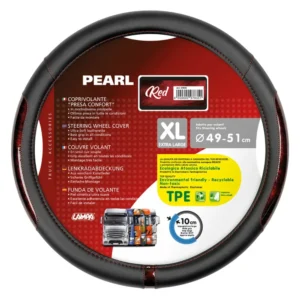 ΚΑΛΥΜΜΑ ΤΙΜΟΝΙΟΥ ΦΟΡΤΗΓΟΥ PEARL RED ΔΕΡΜΑΤΙΝΗ ΜΑΥΡΟ/ΚΟΚΚΙΝΟ (XL) 49-51cm ΟΙΚΟΛΟΓΙΚΟ ΚΑΙ ΑΟΣΜΟ 97835