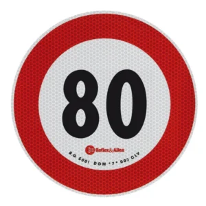 ΣΗΜΑ ΤΑΧΥΤΗΤΑΣ ΧΙΛΙΟΜΕΤΡΩΝ 80km/h ΑΥΤΟΚΟΛΛΗΤΟ 20CM ΔΙΑΜΕΤΡΟΣ 98442