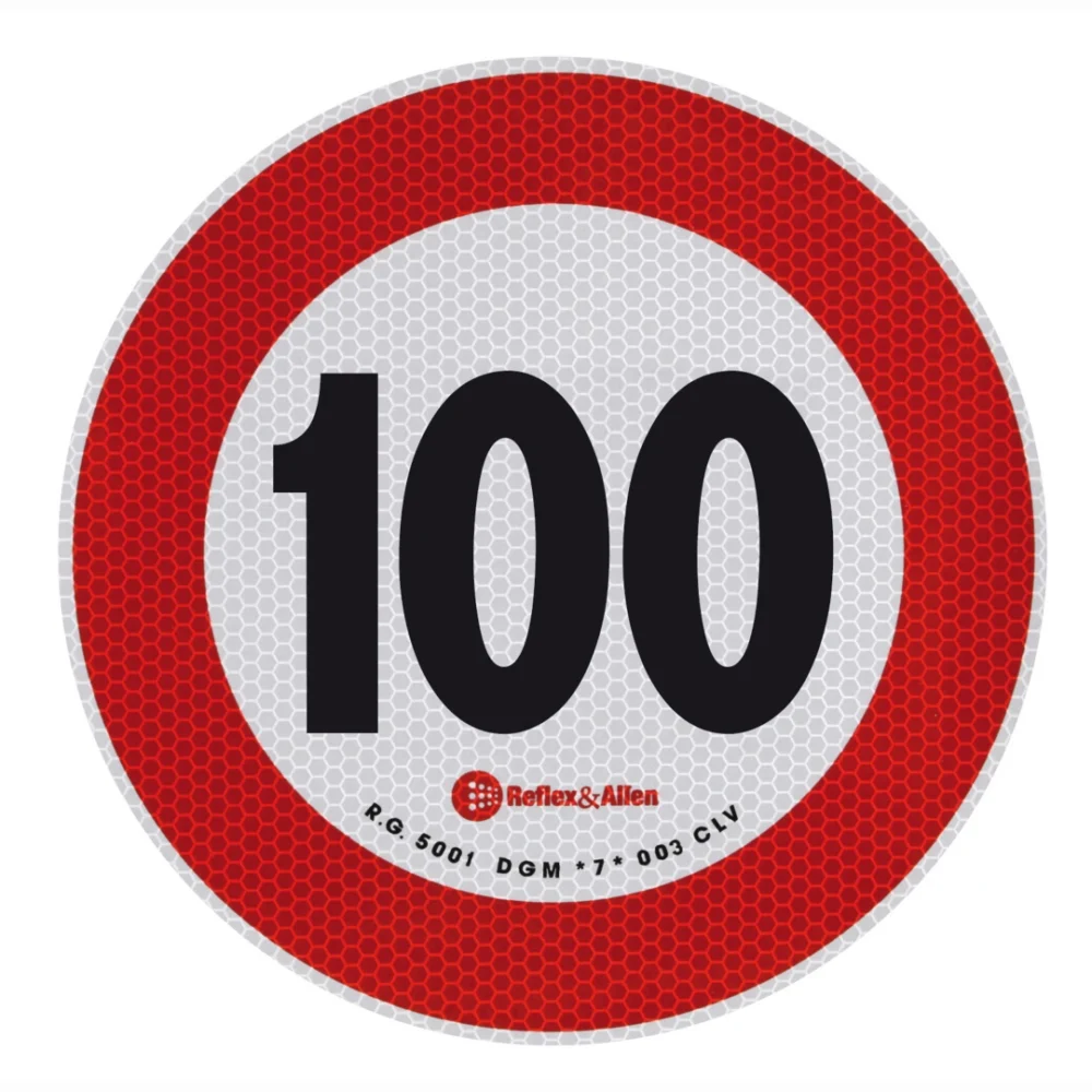 ΣΗΜΑ ΤΑΧΥΤΗΤΑΣ ΧΙΛΙΟΜΕΤΡΩΝ 100km/h ΑΥΤΟΚΟΛΛΗΤΟ ΣΗΜΑ ΤΑΧΥΤΗΤΑΣ ΧΙΛΙΟΜΕΤΡΩΝ 100km/h ΑΥΤΟΚΟΛΛΗΤΟ 20CM ΔΙΑΜΕΤΡΟΣ 98444 - Image 1