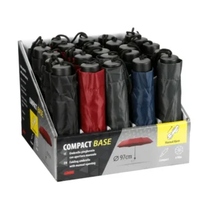 ΟΜΠΡΕΛΕΣ COMPACT BASE Φ97cm ΧΕΙΡΟΚΙΝΗΤΟ ΑΝΟΙΓΜΑ ΔΙΑΦΟΡΑ ΧΡΩΜΑΤΑ 31x31x24cm σε ΣΤΑΝΤ  LAMPA - 25 τεμ. 99600