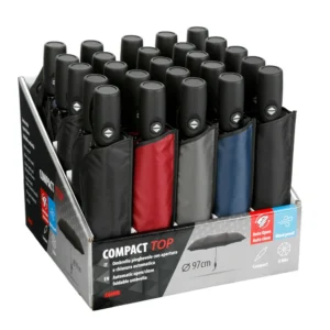 ΟΜΠΡΕΛΕΣ COMPACT TOP Φ97cm ΑΝΤΙΑΝΕΜ ΑΥΤΟΜΑΤΟ ΑΝΟΙΓΜΑ/ΚΛΕΙΣΙΜΟ ΔΙΑΦΟΡΑ ΧΡΩΜΑΤΑ 31x31x24cm ΣΤΑΝΤ - 25 ΤΕΜ 99612