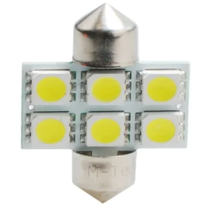 ΛΑΜΠΑΚΙΑ ΠΛΑΦΟΝΙΕΡΑΣ C5W/C10W 12V 1,44W SV8,5 31mm LED 6xSMD5050 ΛΕΥΚΟ 2ΤΕΜ. LB027W