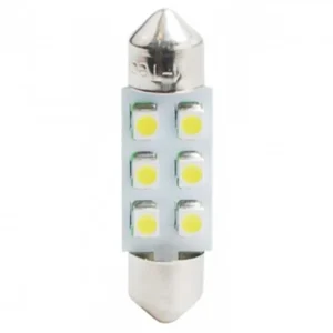 ΛΑΜΠΑΚΙΑ ΠΛΑΦΟΝΙΕΡΑΣ C5W/C10W 12V 0,48W SV8,5 36mm LED 6xSMD3528 ΜΠΛΕ BLISTER 2ΤΕΜ. M-TECH LB028B