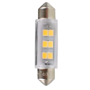 ΛΑΜΠΑΚΙΑ ΠΛΑΦΟΝΙΕΡΑΣ C5W/C10W 12V SV8.5 0,75W 41mm 6xSMD2835 LED OSRAM ΛΕΥΚΟ  BLISTER 2ΤΕΜ. M-TECH LB091W