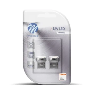 W21W (T20) 12V W3x16d 9xSMD2835 LED OSRAM ΛΕΥΚΟ BLISTER 2ΤΕΜ. M-TECH LB109W