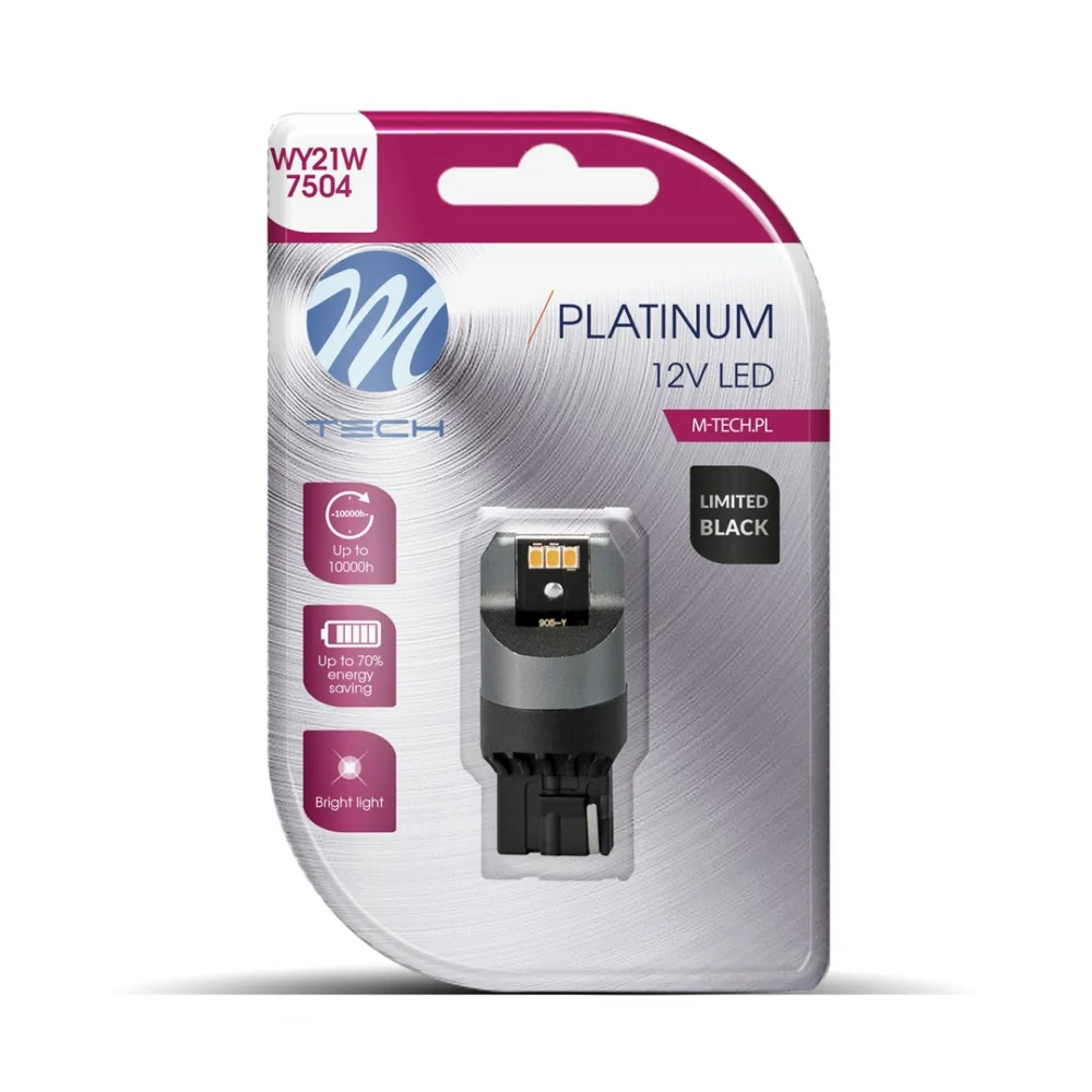 WY21W (T20) 12/24V W3x16d 6xSMD3020 CAN-BUS ΠΟΡΤΟΚΑΛΙ LIMITED BLACK BLISTER M-TECH - 1 Τεμ. WY21W (T20) 12/24V W3x16d 6xSMD3020 CAN-BUS ΠΟΡΤΟΚΑΛΙ LIMITED BLACK BLISTER M-TECH - 1 Τεμ. LB844Y-01B - Image 1