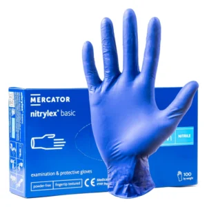 ΓΑΝΤΙΑ ΝΙΤΡΙΛΙΟΥ MERCATOR NITRYLEX BASIC ΣΕ ΜΠΛΕ ΧΡΩΜΑ MEDIUM (M) ΑΜΙΟ - 100 ΤΕΜ. MER02957