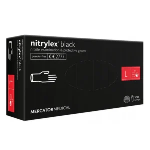 ΓΑΝΤΙΑ ΝΙΤΡΙΛΙΟΥ MERCATOR NITRYLEX BASIC ΣΕ ΜΑΥΡΟ ΧΡΩΜΑ LARGE (L)  AMIO - 100 Τεμ. MER13429